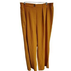Cato 18/20W Yellow‎ Stretch Paperbag Pants